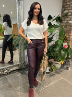 Wine Coated Trousers